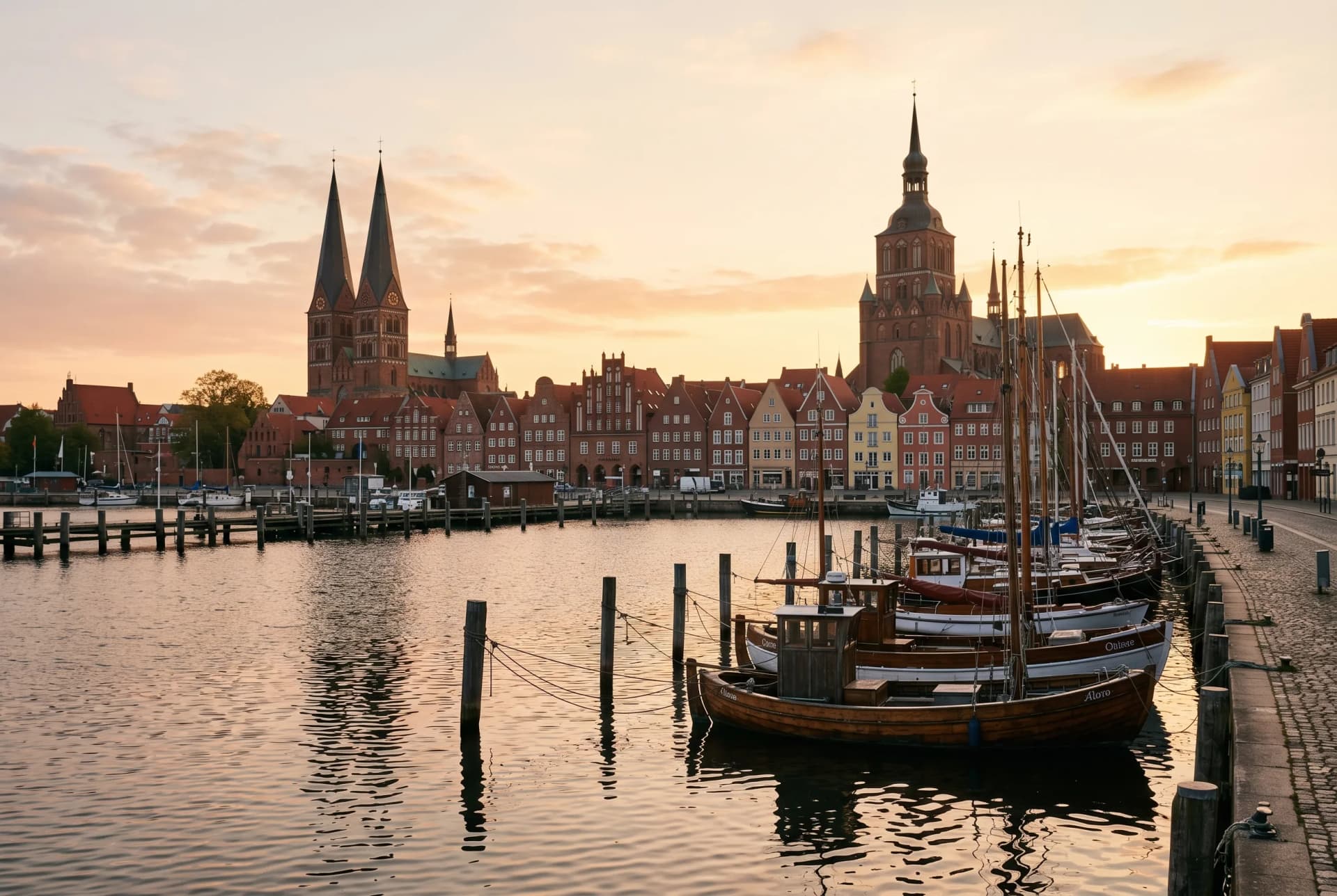 Stralsunder Hafen am Morgen
